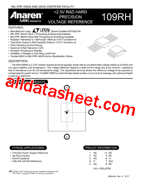 MSK109RH Datasheet PDF - Anaren Microwave