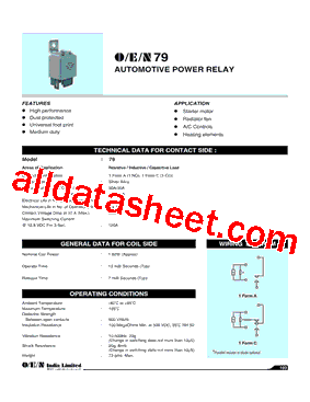 OEN79 Datasheet PDF - OEN India Limited