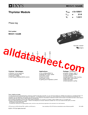 MCC21-12IO8B Datasheet PDF - IXYS Corporation