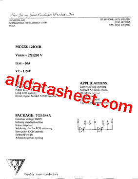 MCC56-12IO1B Datasheet PDF - New Jersey Semi-Conductor Products, Inc.