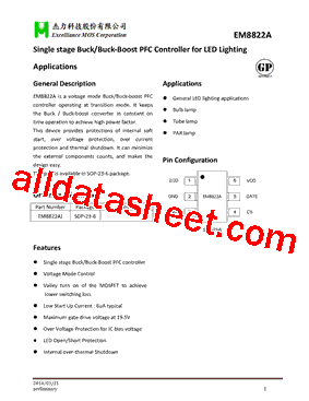 EM8822A Datasheet PDF - Excelliance MOS Corp.