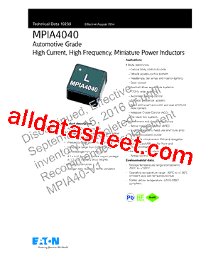 MPIA4040R4-R22-R Datasheet PDF - Eaton All Rights Reserved.
