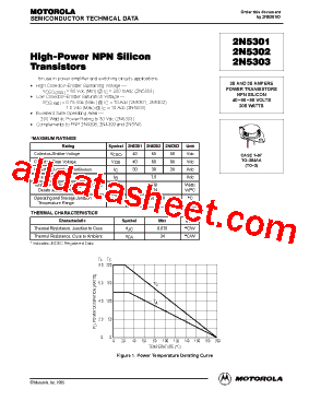 2N5303 Datasheet PDF - ON Semiconductor
