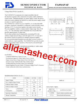 FA494AP Datasheet PDF - First Silicon Co., Ltd