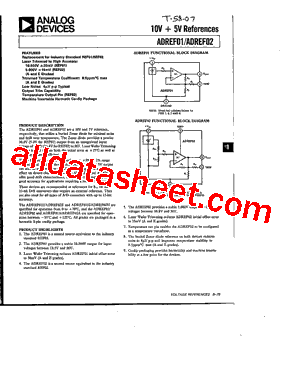 ADREF01 Datasheet PDF - Analog Devices