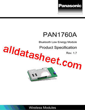 PAN1760A Datasheet PDF - Panasonic Semiconductor