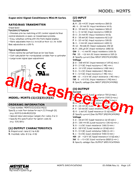 M2RTS-R-21-R2/Q Datasheet PDF - M-System Co.,Ltd.