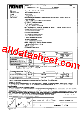 BU9435KV Datasheet PDF - Rohm