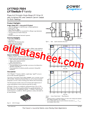 LYT7503 Datasheet PDF - Power Integrations, Inc.