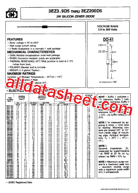 3EZ3.9D5 Datasheet PDF - Jinan Gude Electronic Device