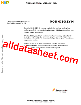 MC68HC908EY16 Datasheet PDF - NXP Semiconductors