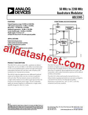 ADL5385ACPZ-R7 Datasheet PDF - Analog Devices