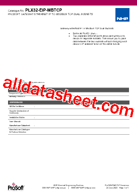 PLX32-EIP-MBTCP Datasheet PDF - NHP Electrical Engineering Products