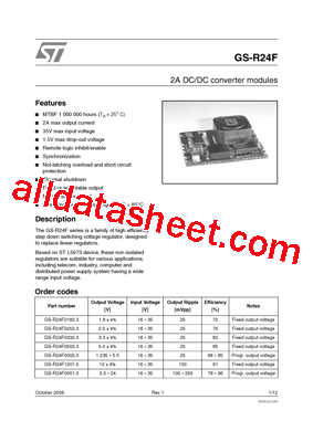 GS-R24F0331.5 Datasheet PDF - STMicroelectronics