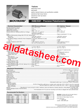 3500S-1-102L Datasheet PDF - Bourns Electronic Solutions