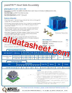 ATS-18F-116-C1-R0 Datasheet PDF - Advanced Thermal Solutions, Inc.