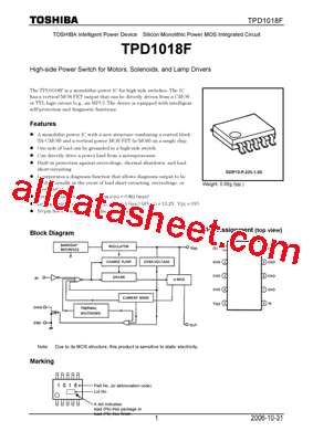 TPD1018F Datasheet PDF - Toshiba Semiconductor