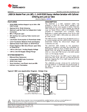 LM2512ASN/NOPB Datasheet PDF - Texas Instruments