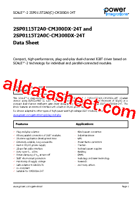 2SP0115T2A0-CM300DX-24T Datasheet PDF - Power Integrations, Inc.