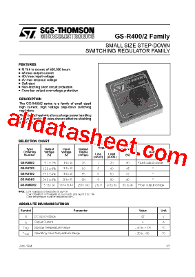 GS-R400V2 Datasheet PDF - STMicroelectronics