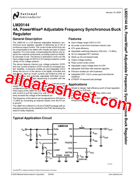 LM20144 Datasheet PDF - National Semiconductor (TI)