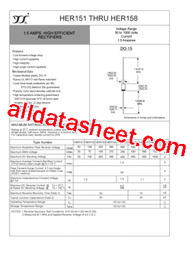 HER151 Datasheet PDF - Yangzhou yangjie electronic co., ltd