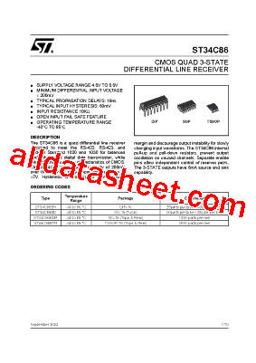 ST34C86 Datasheet PDF - STMicroelectronics