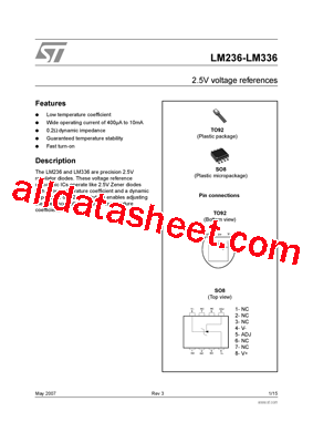 LM236ZT Datasheet PDF - STMicroelectronics