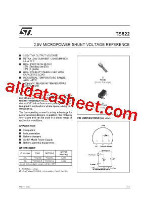 TS822 Datasheet PDF - STMicroelectronics