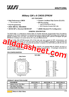 WS27C256L-12TMB Datasheet PDF - STMicroelectronics