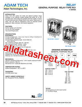 RG11AP110VAC Datasheet PDF - Adam Technologies, Inc.