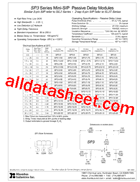 SP3-1-20 Datasheet PDF - Rhombus Industries Inc.