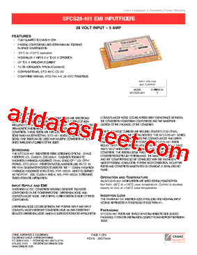 SFCS28-461 Datasheet PDF - Crane Aerospace & Electronics.