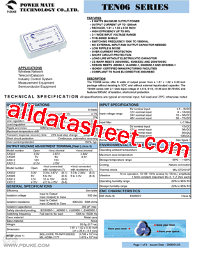 TEN06-05S33 Datasheet PDF - Power Mate Technology Co., LTD