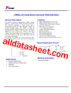 LP6301-18QVF Datasheet PDF - Lowpower Semiconductor inc