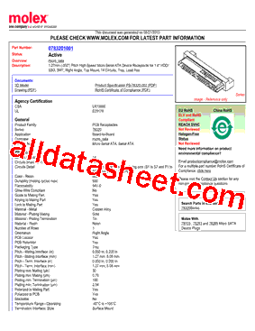 0783201001 Datasheet PDF - Molex Electronics Ltd.