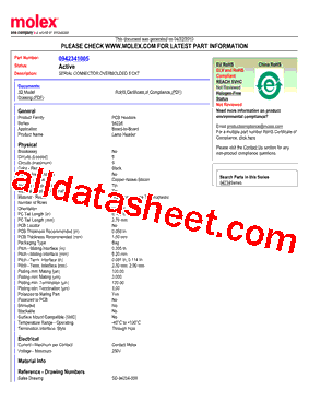 0942341005 Datasheet PDF - Molex Electronics Ltd.