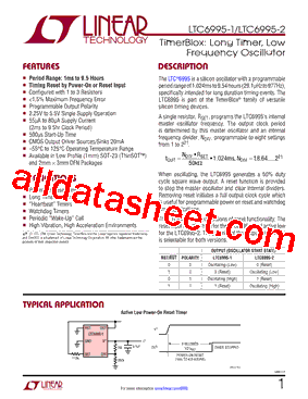 LTC6930 Datasheet PDF - Linear Technology