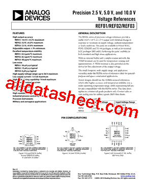 REF03GSZ Datasheet PDF - Analog Devices