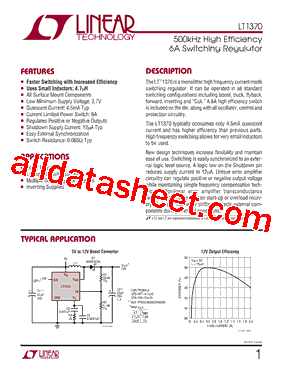 LT1370 Datasheet PDF - Linear Technology