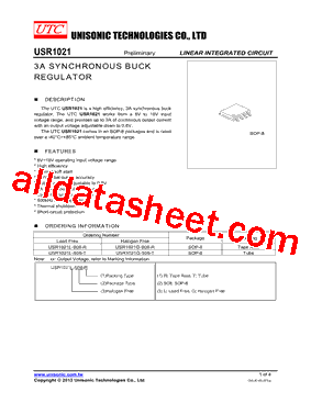 USR1021G-S08-T Datasheet PDF - Unisonic Technologies