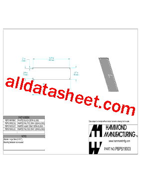 PBPS19003 Datasheet PDF - Hammond Manufacturing Ltd.