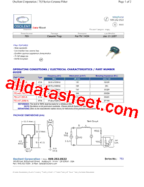 753-4725M-A Datasheet PDF - Oscilent Corporation
