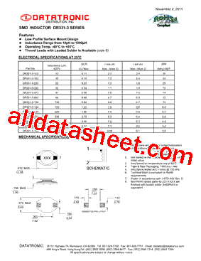 DR331-3 Datasheet PDF - Datatronic Distribution, Inc.