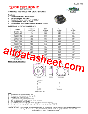 DR357-2-124 Datasheet PDF - Datatronic Distribution, Inc.