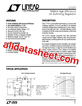 LT1371ISW Datasheet PDF - Linear Technology