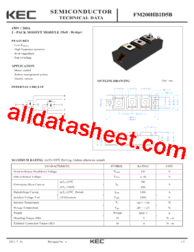 FM200HB1D5B Datasheet PDF - KEC(Korea Electronics)