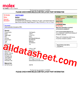 130172-0639 Datasheet PDF - Molex Electronics Ltd.