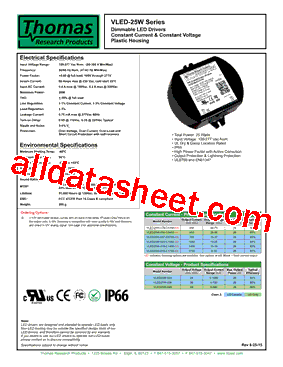 VLED25W-075-C0350-XX Datasheet PDF - List of Unclassifed Manufacturers