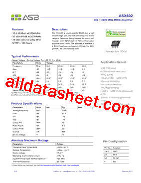 ASX602 Datasheet PDF - Advanced Semiconductor Business Inc.